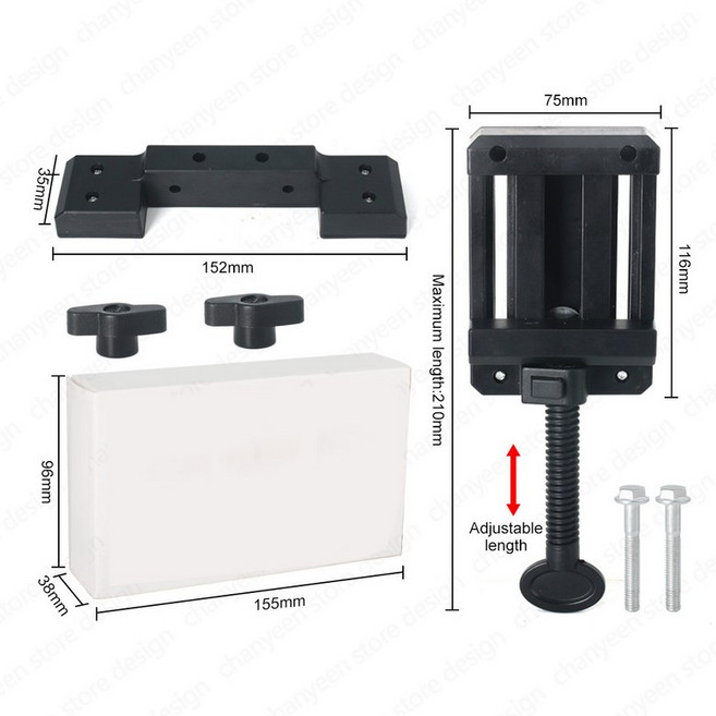조정 가능한 쉬운 설치 캐비닛 도어 장착 지그 프레임 클램프 가정용 숨겨진 목공, 01 Plastic, 1개