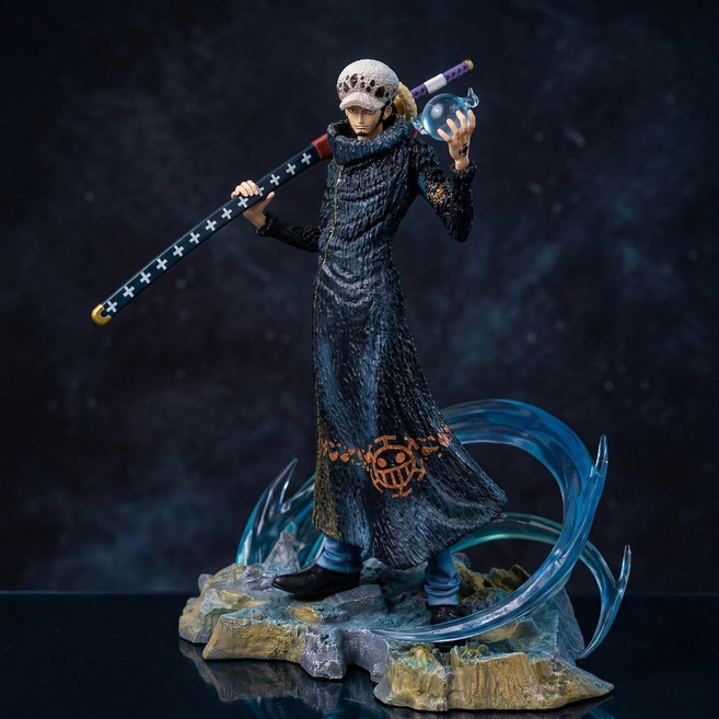 LovEly StoRy 원피스 칠무해 블랙로브 트라팔가 로 S+풀 페인팅 피규어, 1개