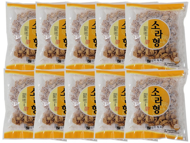 신미제과 소라형 추억의 옛날과자, 신미제과 옛날과자 소라형 120g, 10개, 120g