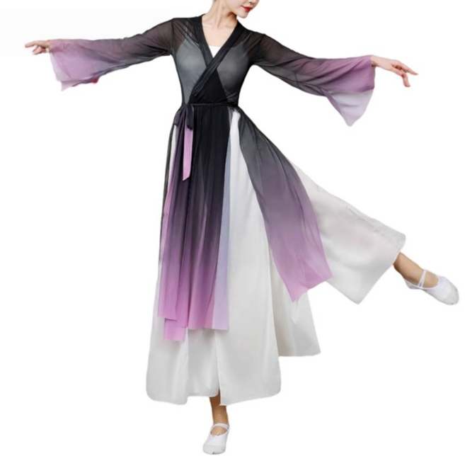 쌍천 공연 무용복 고전무용 의류 연습복 예술 전통 부채춤 여성 댄스복 세트