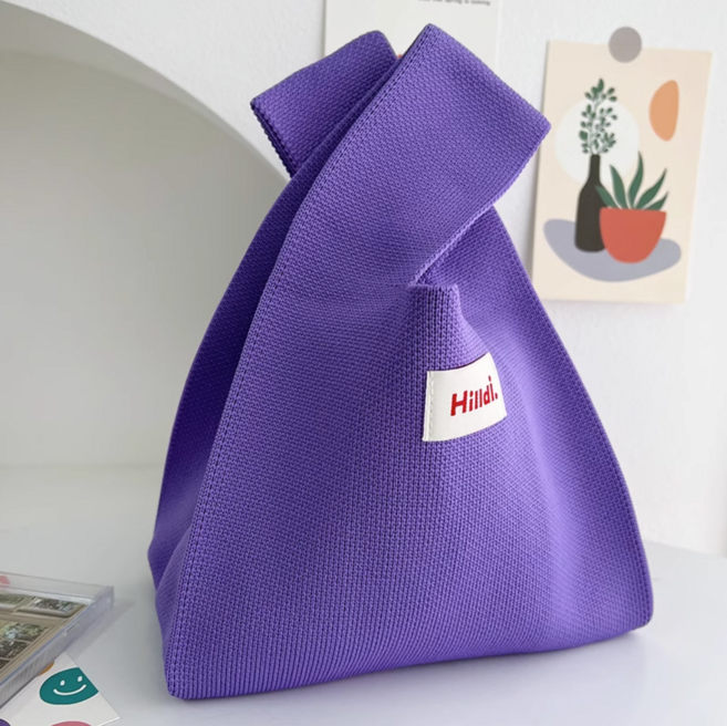 라라티나 보니 데일리 미니 코튼 비비드 니트 복조리백