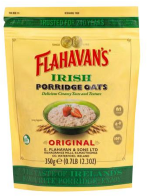 플라하반 아이리쉬 포리지 오트밀, 1개, 350g