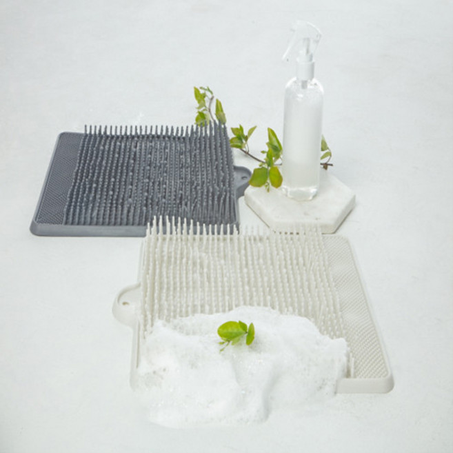 국산 밸러스 365 풋브러쉬 친환경 소재 TPE 발브러쉬 세척 지압 마사지, 1개, 1개입, 연베이지(크림)