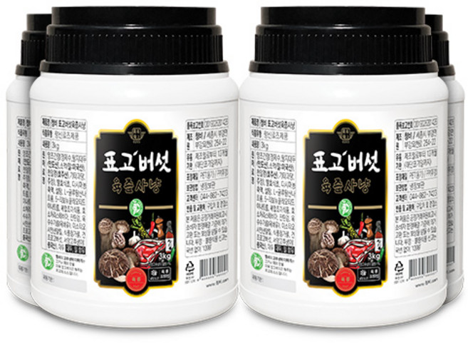 청비 표고버섯육즙사냥 (3kg/4통), 4개, 3kg