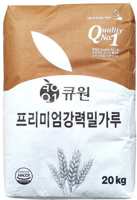 큐원 프리미엄 강력밀가루 20kg, 1개