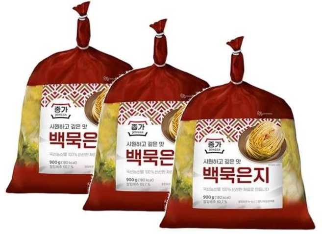 종가 백묵은지, 900g, 3개