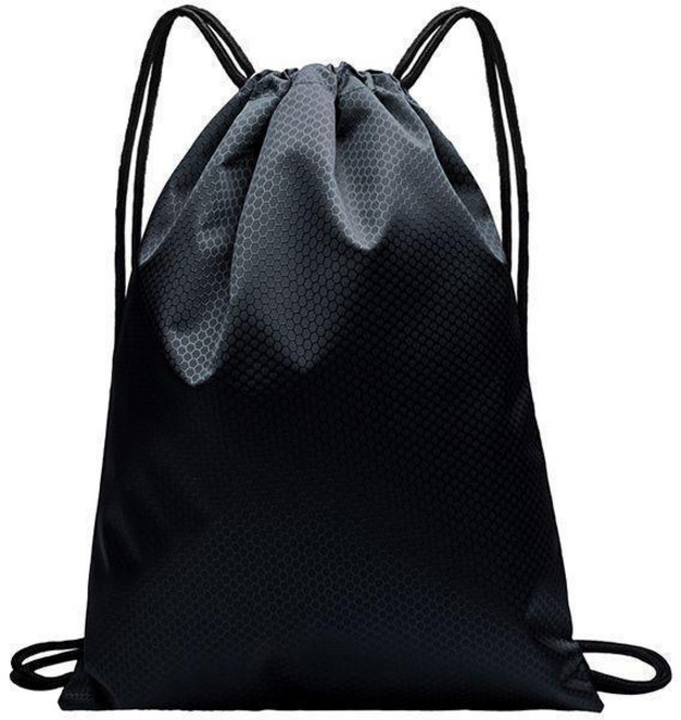 運動防水抽繩雙肩包 束口袋 男女學生揹包, DB6 黑色, 1個