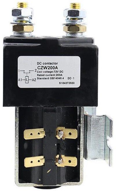 DC 접촉기 전원 릴레이 자동차 전기 지게차 선박 배터리 CZW200A 12V 24V 36V 48V 60V 72V 120V, 02 24VDC Coli voltage, 02 24V