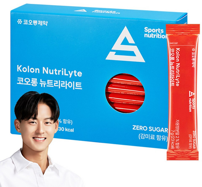 코오롱제약 뉴트리라이트 이온음료 무설탕 제로 비타민 수분충전 전해질워터 10포, 10개, 7g
