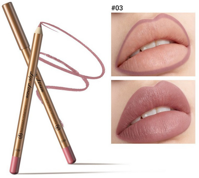 카테/립라이너/7 방수 매트 립 라이너 펜슬 레드 컨투어 틴트 립스틱 오랫동안 지속되는 논스틱 컵 모이스춰라이징 메이크업 12가지 색상, [02] 03