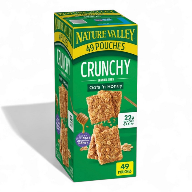 Nature Valley 네이쳐밸리 크런치 그래놀라 바 오트 앤 허니 42g x 49바 Granola Bar, 49개