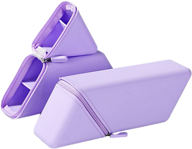 IANSOSO 실리콘 스탠딩 필통, 1개, 퍼플