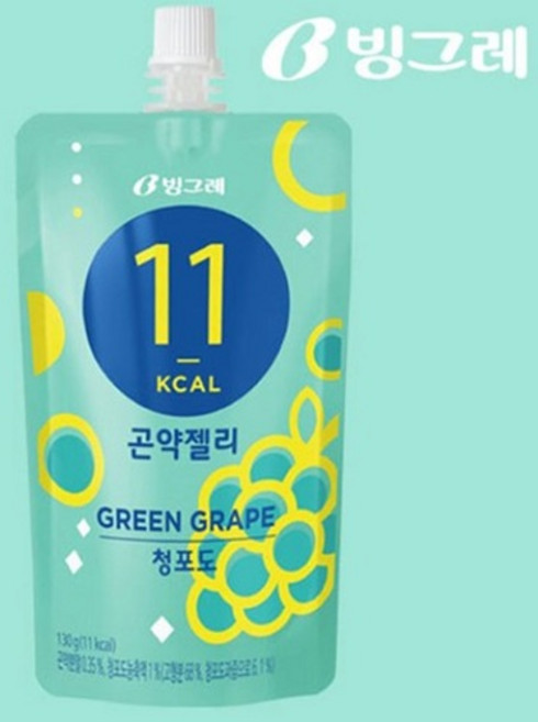 빙그레 곤약젤리 청포도130g11칼로리 식사대용 무배, 130g, 20개