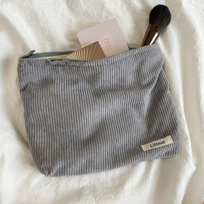 베일리앤 코듀로이 빅사이즈 화장품 파우치