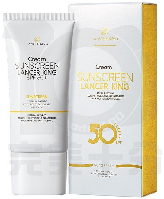 LANCER KING 小白管隔離防曬乳 SPF 50+, 1個, 小白管防曬乳 - 60g