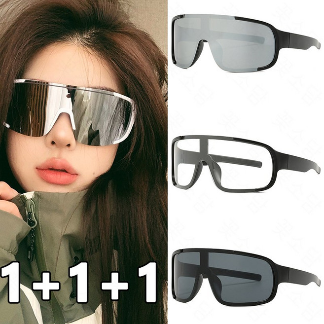 꽃소담 남녀공용 1+1+1 아웃도어 라이딩 스포츠 고글 방풍 안경 HZHF1458