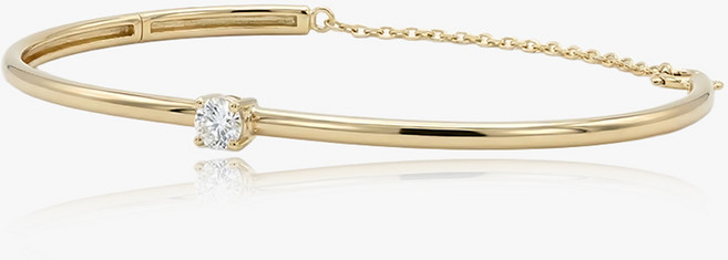 엘렌쥬얼리 925실버 원 큐빅 하프 뱅글 은 팔찌
