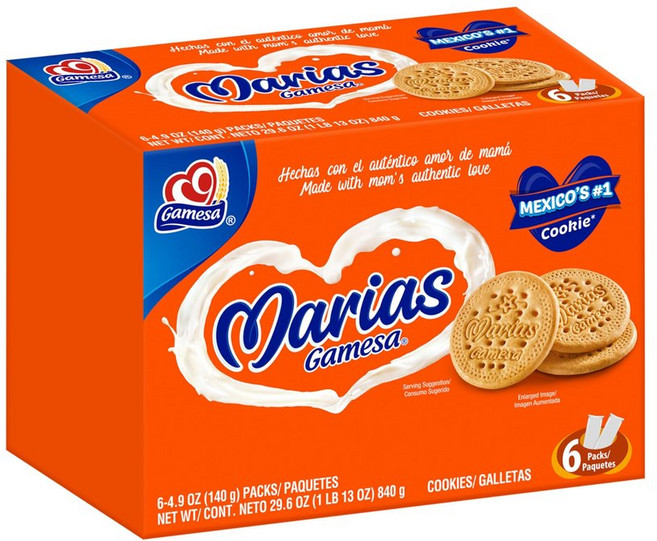 Gamesa 마리아 쿠키 4.9oz 6개입 총 29.6oz, 6개