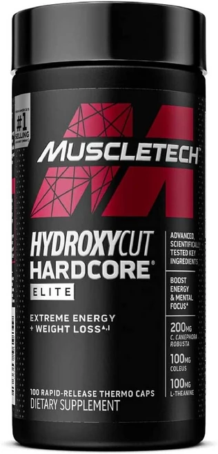 MuscleTech 하드코어 엘리트 속방형 써모 캡슐 100정, 100 카운트 (1팩), 1개 - 쿠팡