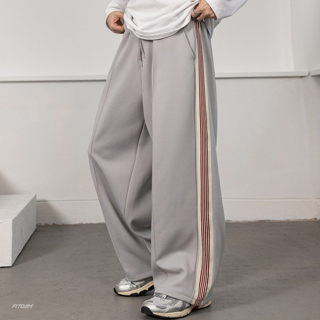 FITOJIM 남자 트레이닝바지 트랙 와이드팬츠 츄리닝 바지