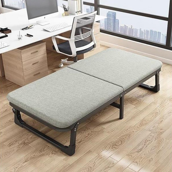 접이식침대1인 접이식 침대 사무실 낮잠용 휴대용 싱글침대, 그레이