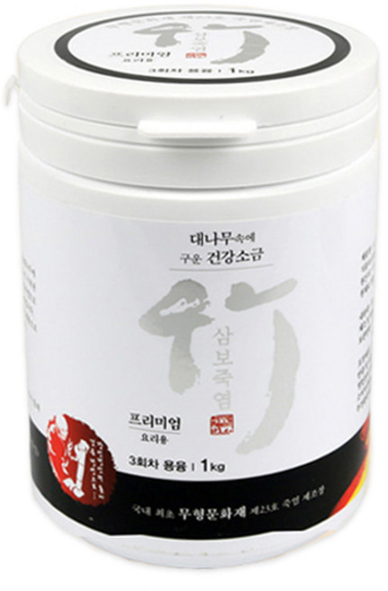 삼보죽염 3회구운 분말 1kg 프리미엄 요리죽염, 1개