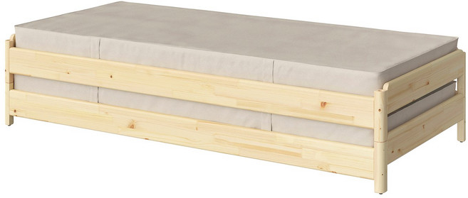 이케아 우토케르 적층식침대+매트리스2p 싱글 (매우단단함), 소나무/반나레이드 매우 단단함