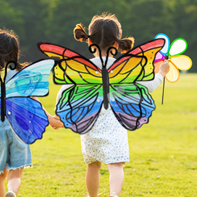 오케이에듀 어린이 나비 만들기 대형나비만들기 유아쉬운미술 물감포함