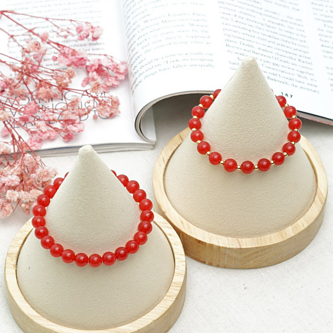 7월 탄생석 루비 원석 팔찌 남자 여자 선물 염주팔찌