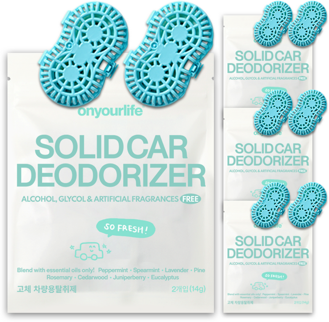 온유어라이프 차량용탈취제 자동차 에어컨 히터 냄새 차량 자동차 냄새제거, 4개