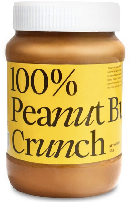 윌리스 100% 땅콩버터 크런치, 1개, 510g