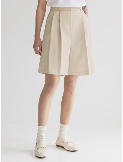 시크라인 XXL까지 버뮤다 하프 핀턱 팬츠 투핀턱 봄 여름 데일리 일상 캐쥬얼 출근룩 빅사이즈