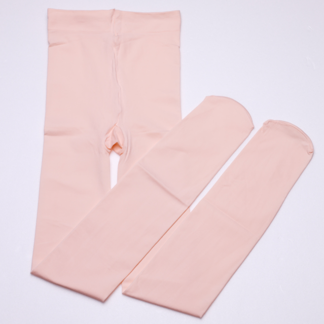 1+1 SINA 유발 발레타이즈 여아 아동 주니어 성인 연습용 타이즈, L, 피치