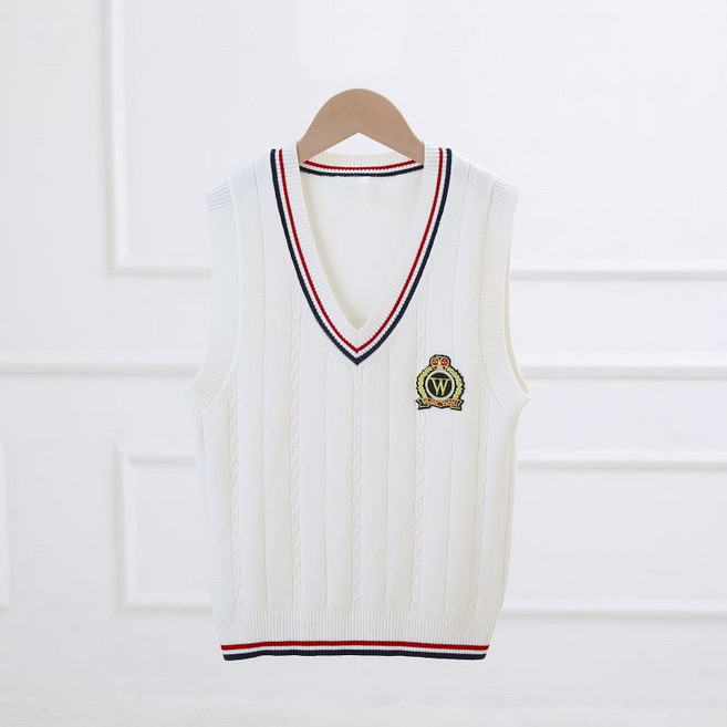 크리스탈하우스 주니어 W 브이넥 니트 조끼 CS009