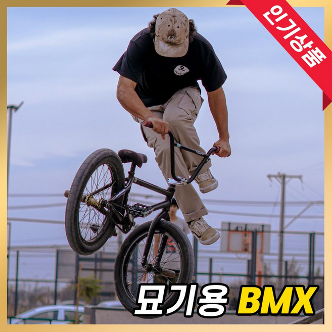 BMX 자전거 묘기 바이크 입문용 스턴트 경량, 1개, 142cm, 블랙