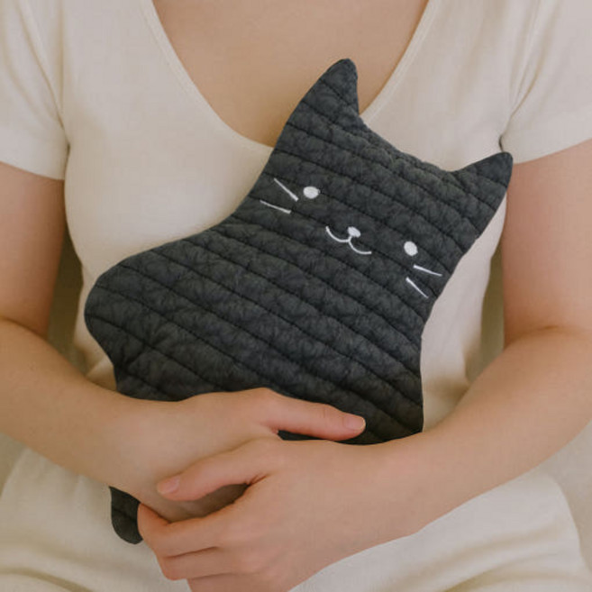 현미온미 목 어깨 찜질팩 온찜질 핫팩 네이비, 1개