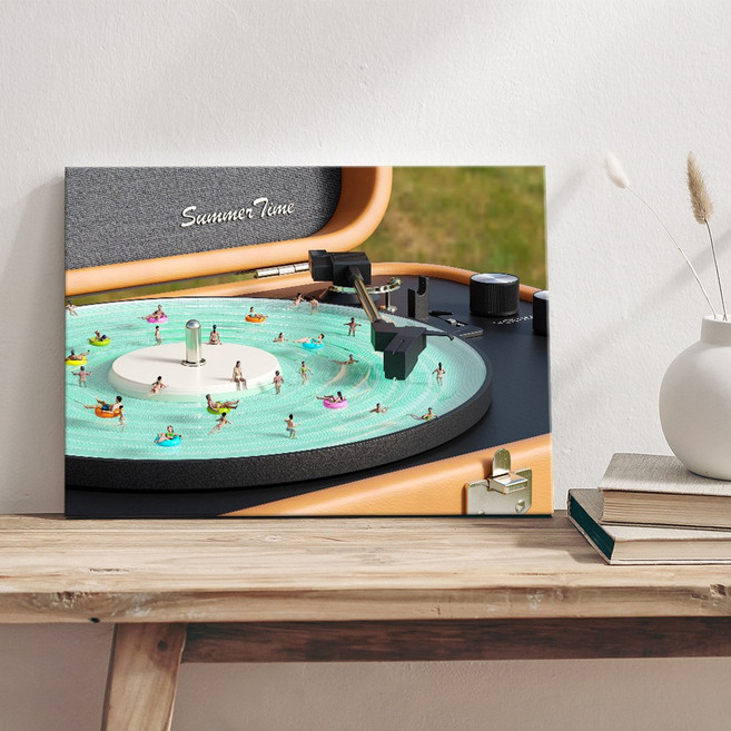 더아트컴퍼니 여름 감성 로파이 포스터 액자 바다 힐링 일러스트 20종, 4. LP ver2