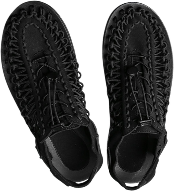 廣隆 新潮流手工編織涼鞋 透氣休閒鞋 夏季必備舒適男鞋