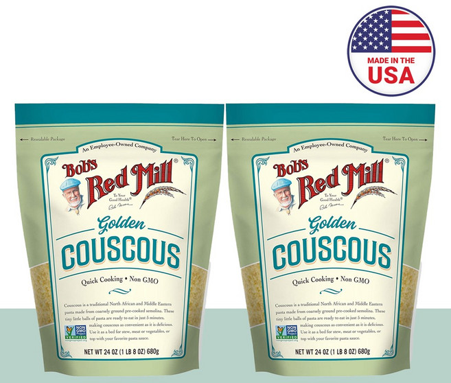 밥스레드밀 골든 쿠스쿠스 파스타, 680g, 2개
