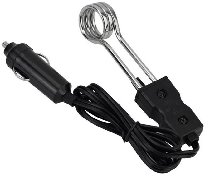 돼지꼬리 히터 미니 침수 순간 물 온수기 히터봉 휴대용, 스쿠터형 12V 차량용+봉투 증정