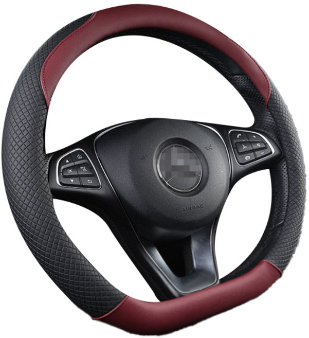 자동차 핸들커버 D컷 테슬라 모델3 Y EV6 GT QM6 XM3 스팅어 스포티지 QL 아이오닉5 캐스퍼 트위지 티볼리 전차종 장착, D컷와인