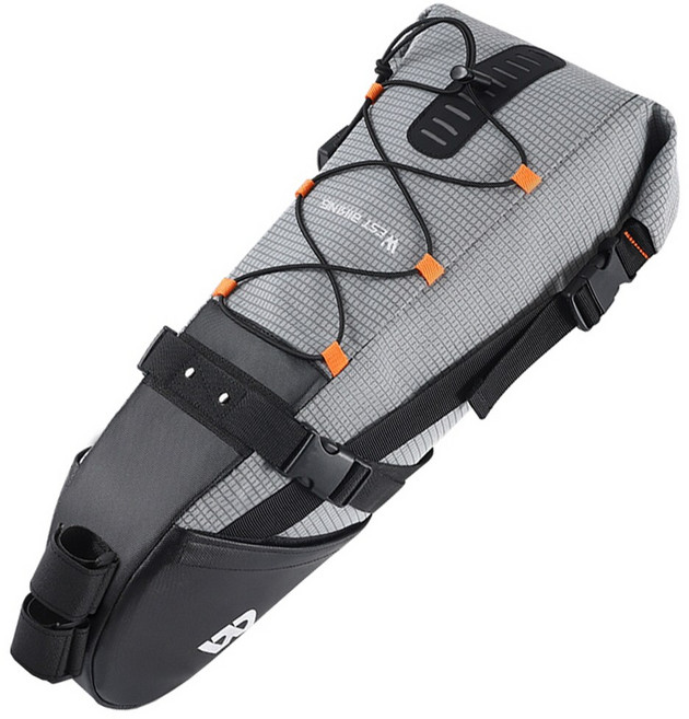 시그니처베이지 웨스트바이킹 자전거 짐받이 가방 새들백 국토종주 YPZ284, 1개, 그레이