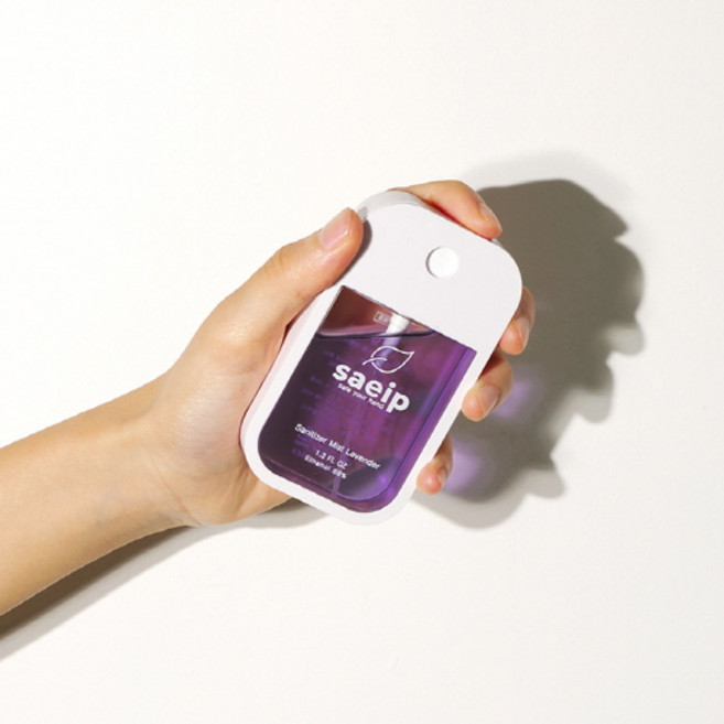 saeip 휴대용 손소독제 스프레이 선물용 라벤더, 40ml, 1개