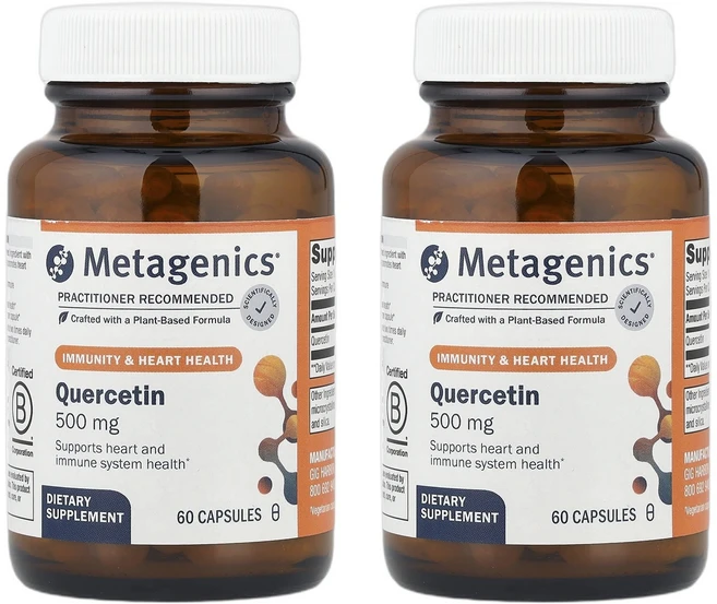 메타제닉스 퀘르세틴 500mg 60캡슐 케르세틴 퀘세틴 Quercetin 2개, 60정 - 쿠팡