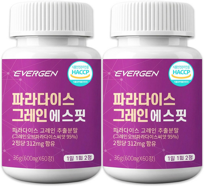 에버젠 파라다이스 그레인 에스핏 HACCP 인증, 2개, 60정