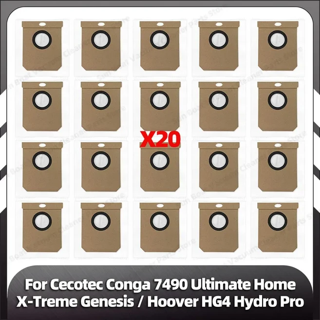 청소기 필터CONGA 색상490 ULTIMATE HOME XTREME GENESIS HG4 HYDRO 메인 사이드 브러시 HEPA 필터 패드, 12 SET L