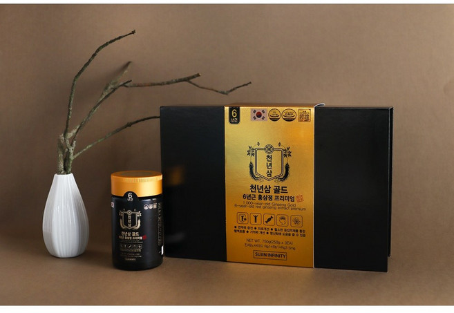 (1+1+1)천년삼 골드 6년근 홍삼정 프리미엄, 1세트, 250ml