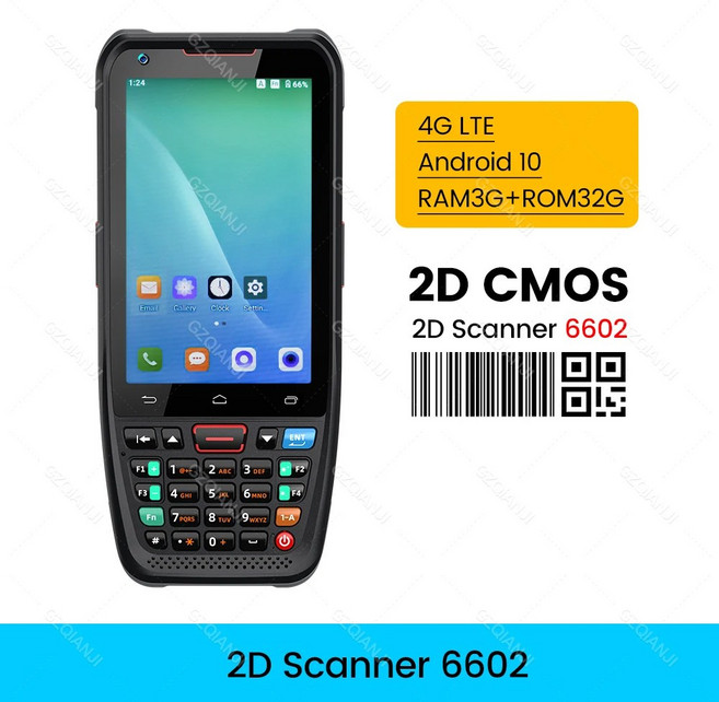 4G 핸드 헬드 PDA 안드 10 바코드 QR 1D 2D 스캐너 키보드 POS 터미널 NFC 리더 데이터 수집기 WIFI BLUETOOTH GPS, 2D Scanner 6602, 2D Scanner 6602