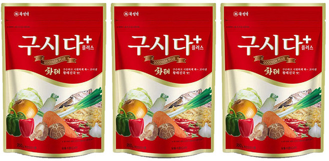 북설악 황태 구시다 플러스 조미료, 200g, 3개
