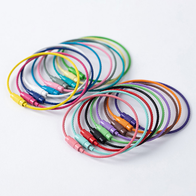 와이어링 19컬러 DIY 키링 부자재 악세사리 만들기 재료, 핑크